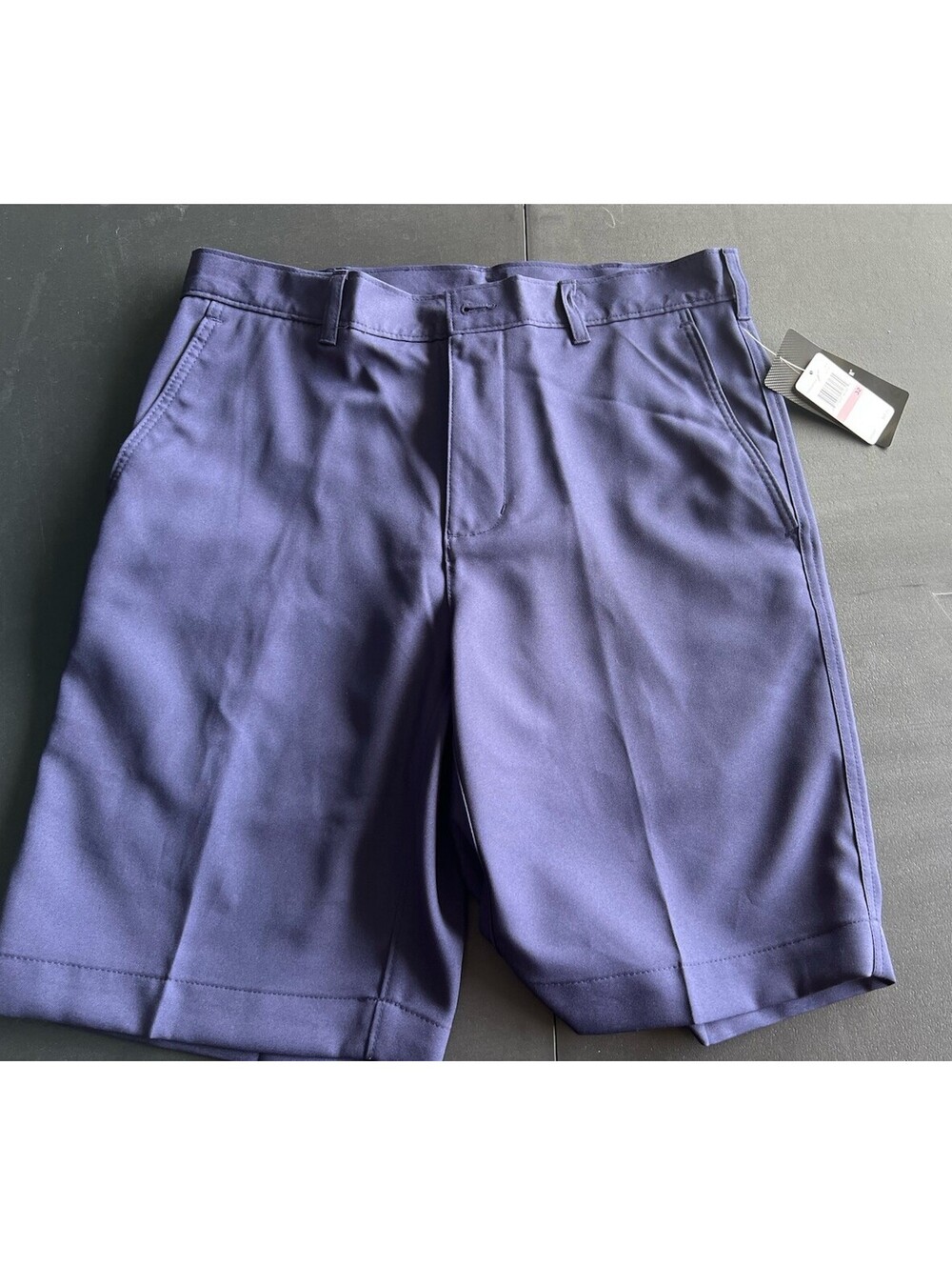 NWT PGA Tour Shorts Mens 32 Purple Blue Peacoat Casual Golf Chino